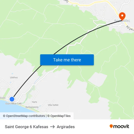 Saint George 6 Kafesas to Argirades map