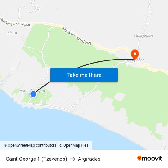 Saint George 1 (Tzevenos) to Argirades map