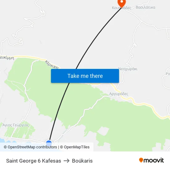 Saint George 6 Kafesas to Boukaris map
