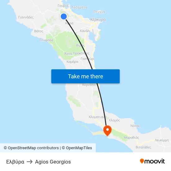 Ελβύρα to Agios Georgios map