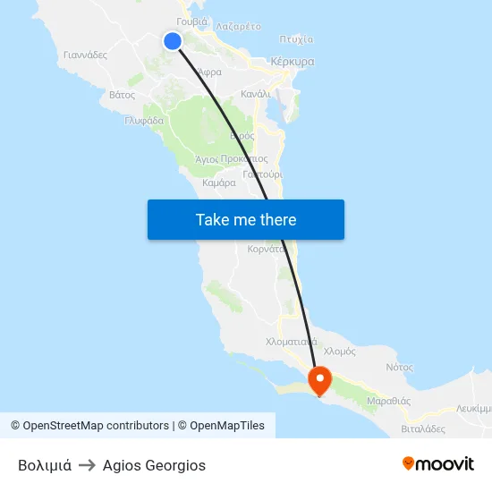 Volimia to Agios Georgios map