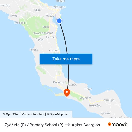 Σχολείο (E) / Primary School (R) to Agios Georgios map