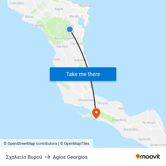 Σχολειίο Βυρού to Agios Georgios map
