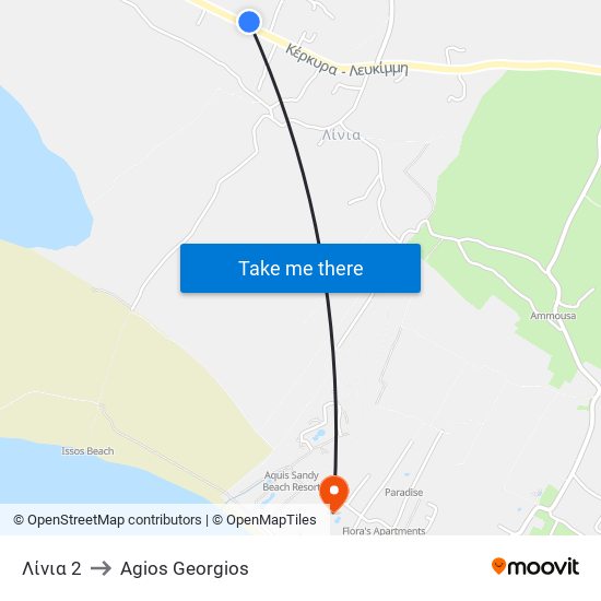 Λίνια 2 to Agios Georgios map