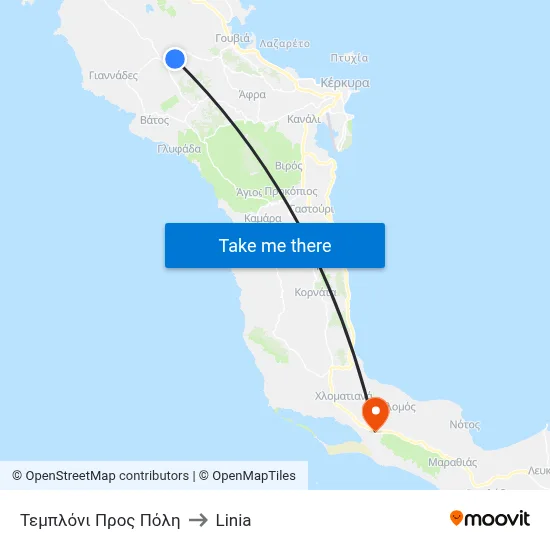 Τεμπλόνι Προς Πόλη to Linia map