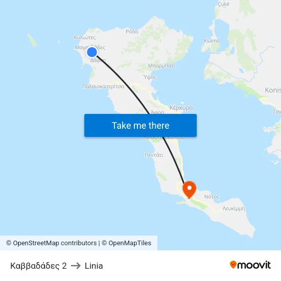 Καββαδάδες 2 to Linia map