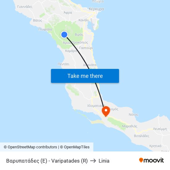 Βαρυπατάδες (Ε) -  Varipatades (R) to Linia map