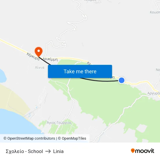 Σχολείο - School to Linia map