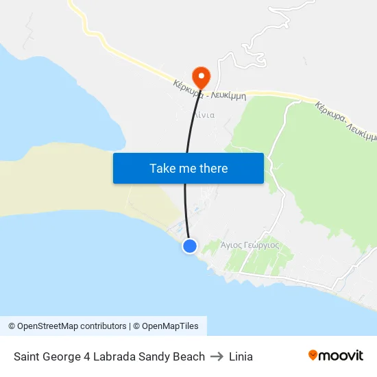 Saint George 4 Labrada Sandy Beach to Linia map