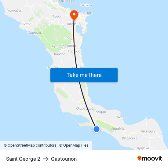 Saint George 2 to Gastourion map