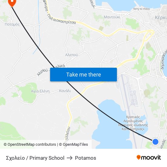Σχολείο / Primary School to Potamos map