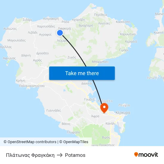 Platonas Fragaki to Potamos map