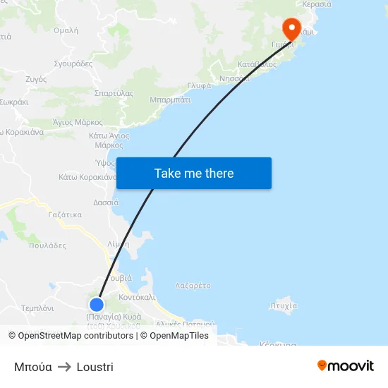 Μπούα to Loustri map
