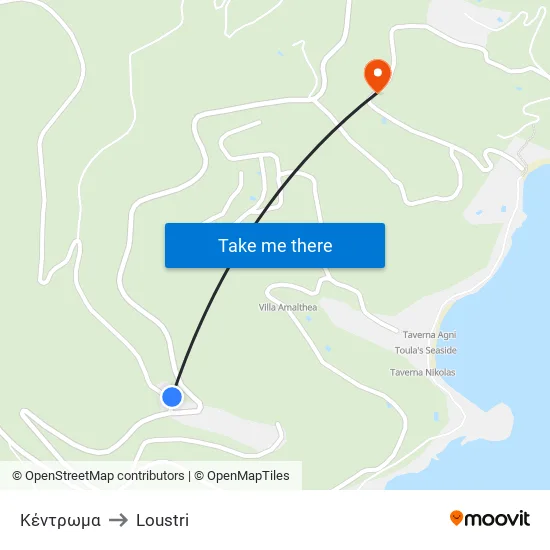 Kentroma to Loustri map