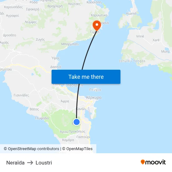 Neraida to Loustri map