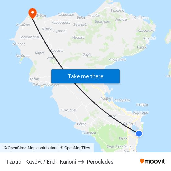 Τέρμα - Κανόνι / End - Kanoni to Peroulades map