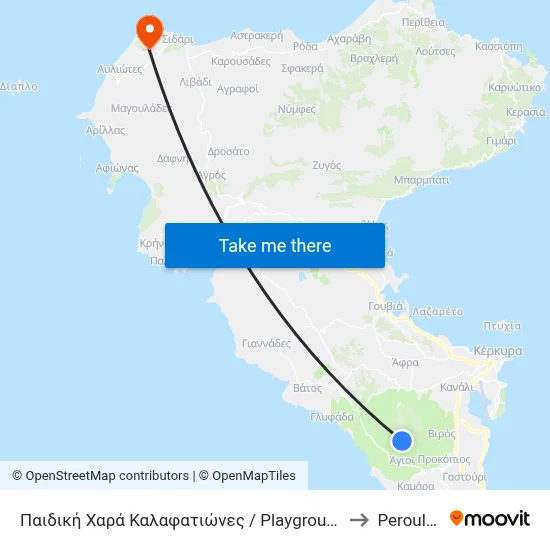 Kalafationes Playground to Peroulades map
