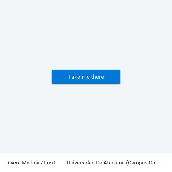 Rivera Medina / Los Loros to Universidad De Atacama (Campus Cordillera) map