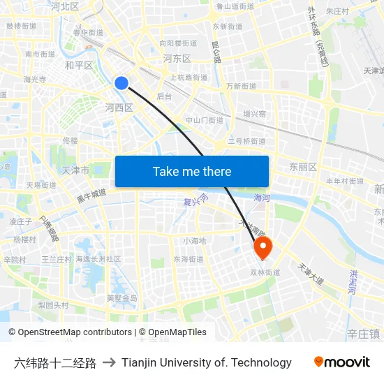 6th Latitude 12th Longitude Road to Tianjin University of Technology map