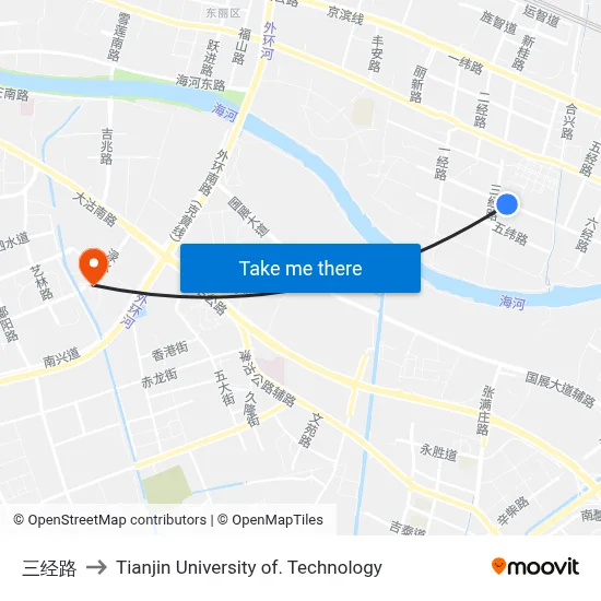 Three Classics Road to Tianjin University of Technology map