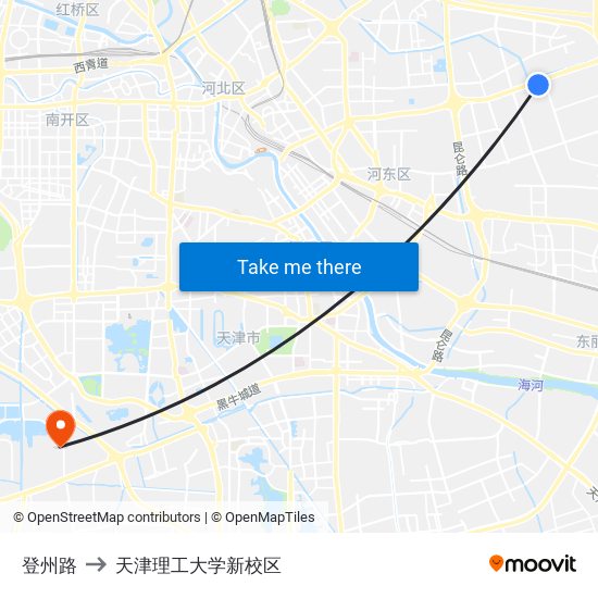 登州路 to 天津理工大学新校区 map