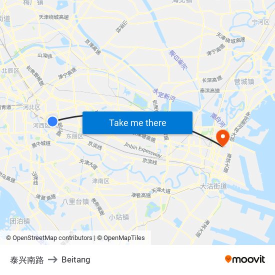 泰兴南路 to Beitang map