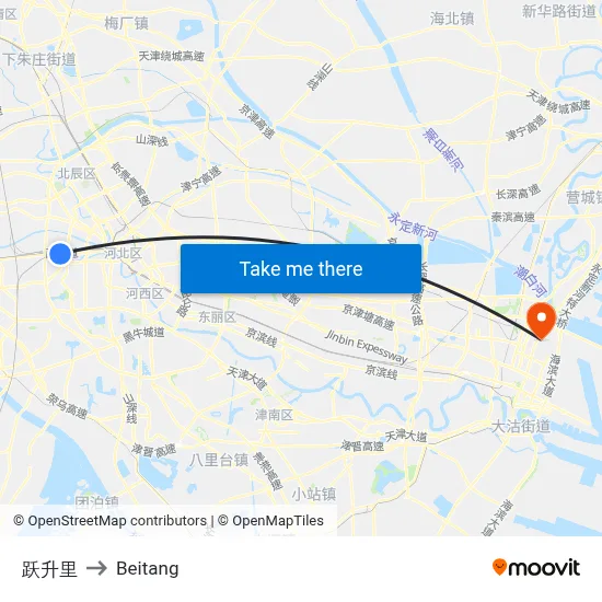 Yuesheng Li to Beitang map