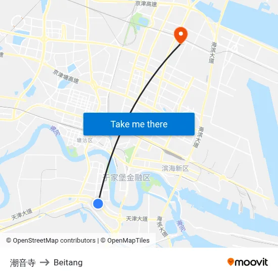 Choion Temple to Beitang map