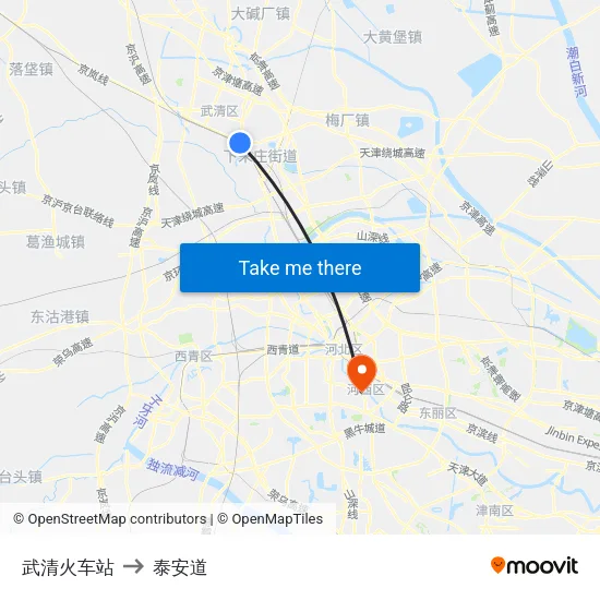 武清火车站 to 泰安道 map