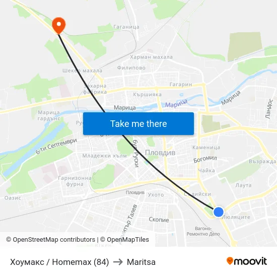 Хоумакс / Homemax (84) to Maritsa map