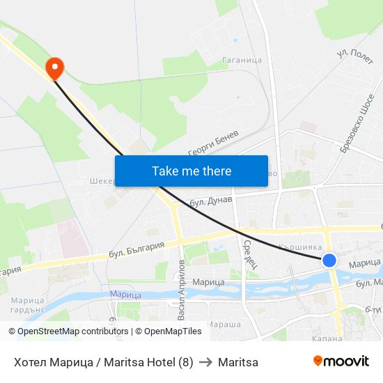 Хотел Марица / Maritsa Hotel (8) to Maritsa map