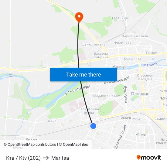 Ктв / Ktv (202) to Maritsa map