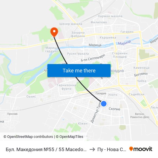 Бул. Македония №55 / 55 Macedonia Blvd. (41) to Пу - Нова Сграда map
