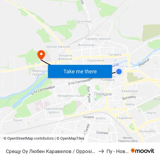 Срещу Оу Любен Каравелов / Opposite Lyuben Karavelov School (121) to Пу - Нова Сграда map