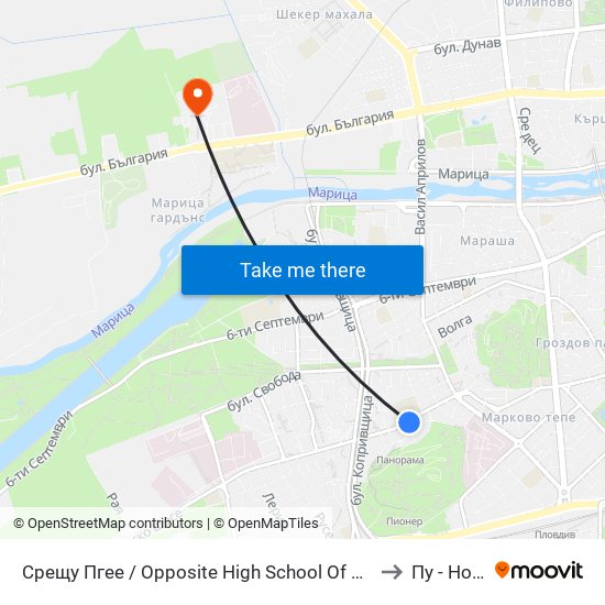 Срещу Пгее / Opposite High School Of Electrical Engineering And Electronics (153) to Пу - Нова Сграда map