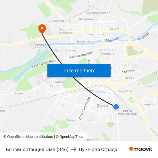 Бензиностанция Омв (346) to Пу - Нова Сграда map