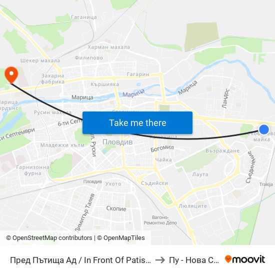 Пред Пътища Ад / In Front Of Patishta Ad (355) to Пу - Нова Сграда map