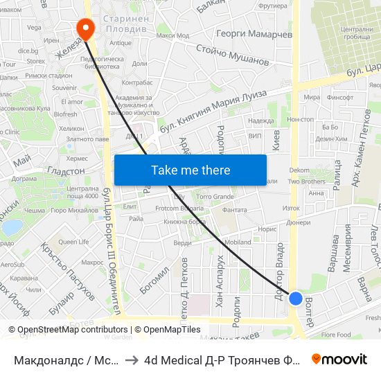 Макдоналдс / Mcdonalds (220) to 4d Medical Д-Р Троянчев Фетална Морфология map