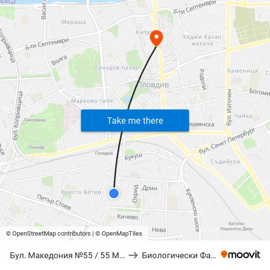 Бул. Македония №55 / 55 Macedonia Blvd. (41) to Биологически Факултет На Пу map