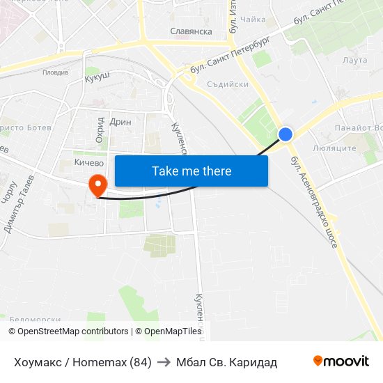 Хоумакс / Homemax (84) to Мбал Св. Каридад map