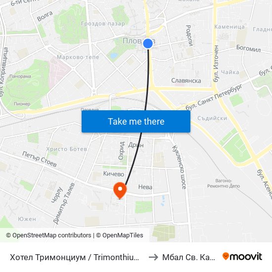 Хотел Тримонциум / Trimonthium Hotel (12) to Мбал Св. Каридад map