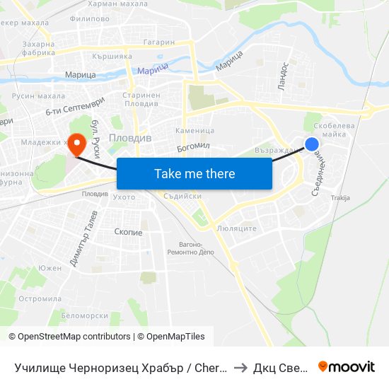 Училище Черноризец Храбър / Chernorizets Hrabar School (333) to Дкц Свети Георги map