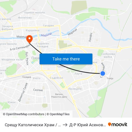 Срещу Католически Храм / Opposite Catholic Church (111) to Д-Р Юрий Асенов - Пластичен Хирург map