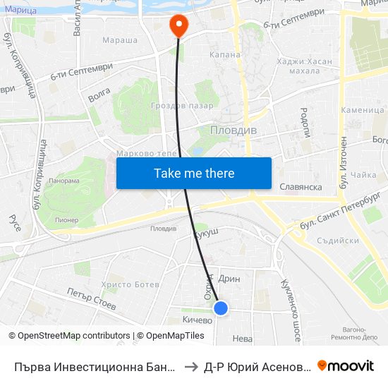 Първа Инвестиционна Банка / First Investment Bank (291) to Д-Р Юрий Асенов - Пластичен Хирург map