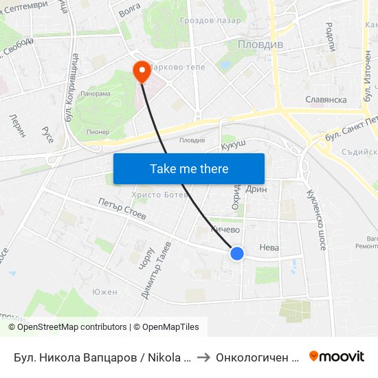 Бул. Никола Вапцаров / Nikola Vaptsarov Blvd. (68) to Онкологичен Диспансер map