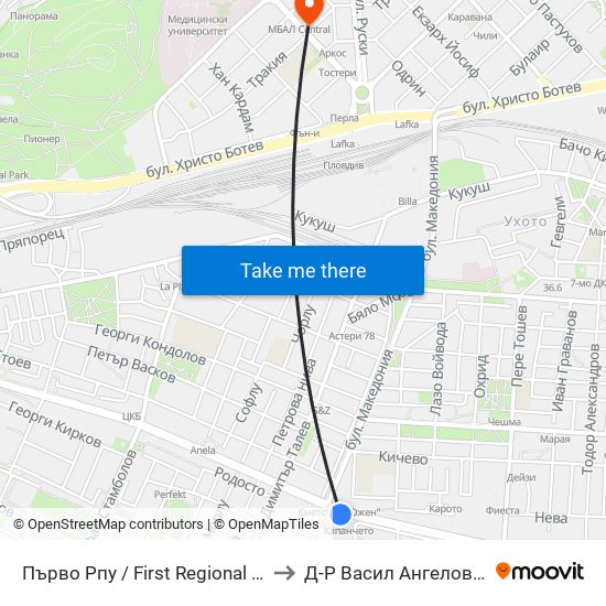 Първо Рпу / First Regional Police Department (60) to Д-Р Васил Ангелов Уролог Пловдив map