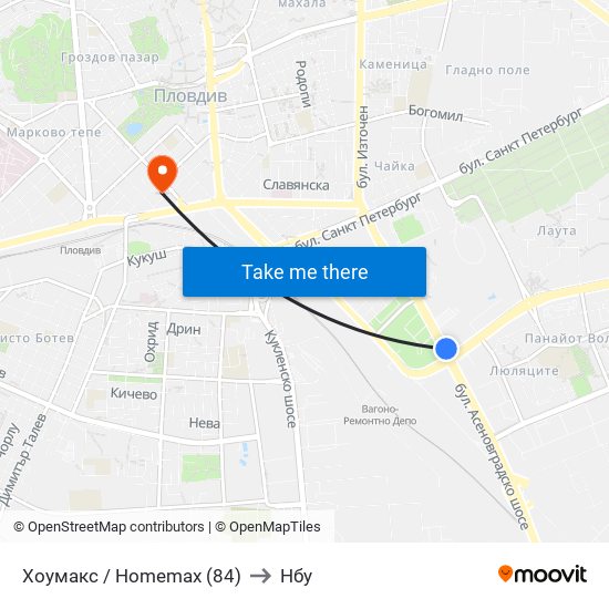 Хоумакс / Homemax (84) to Нбу map