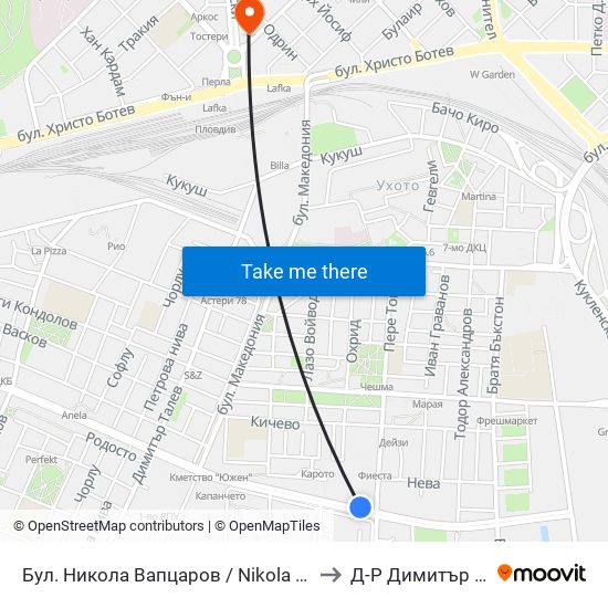 Бул. Никола Вапцаров / Nikola Vaptsarov Blvd. (68) to Д-Р Димитър А. Йончев map