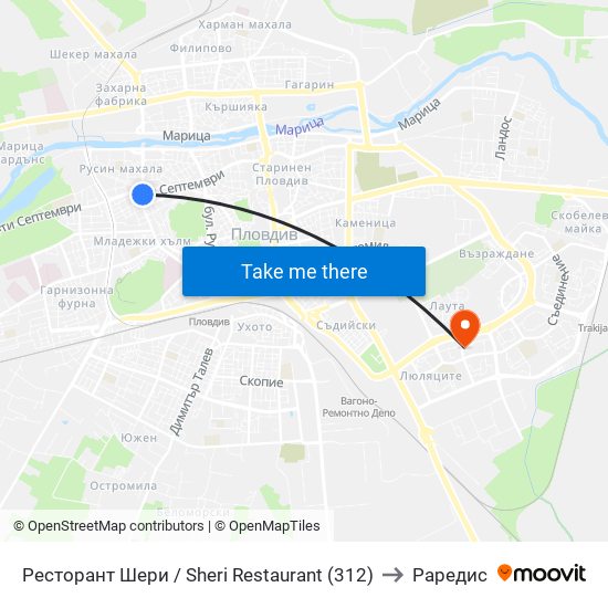 Ресторант Шери / Sheri Restaurant (312) to Раредис map