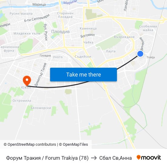 Форум Тракия / Forum Trakiya (78) to Сбал Св,Анна map
